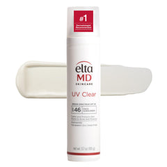 EltaMD UV Clear front pump bottle showing label and SPF 46 protection