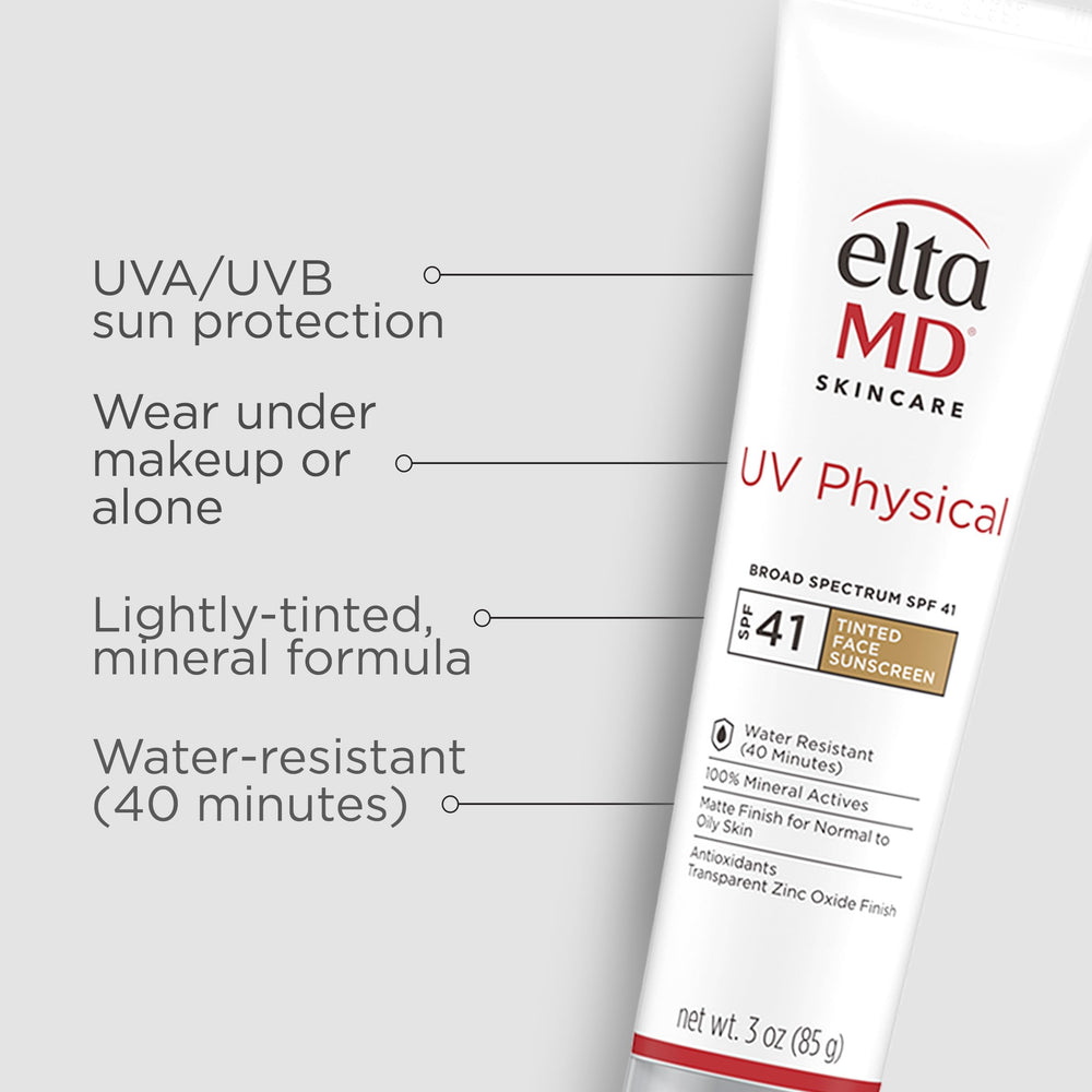 EltaMD dispense texture on hand highlighting smooth, matte application benefit