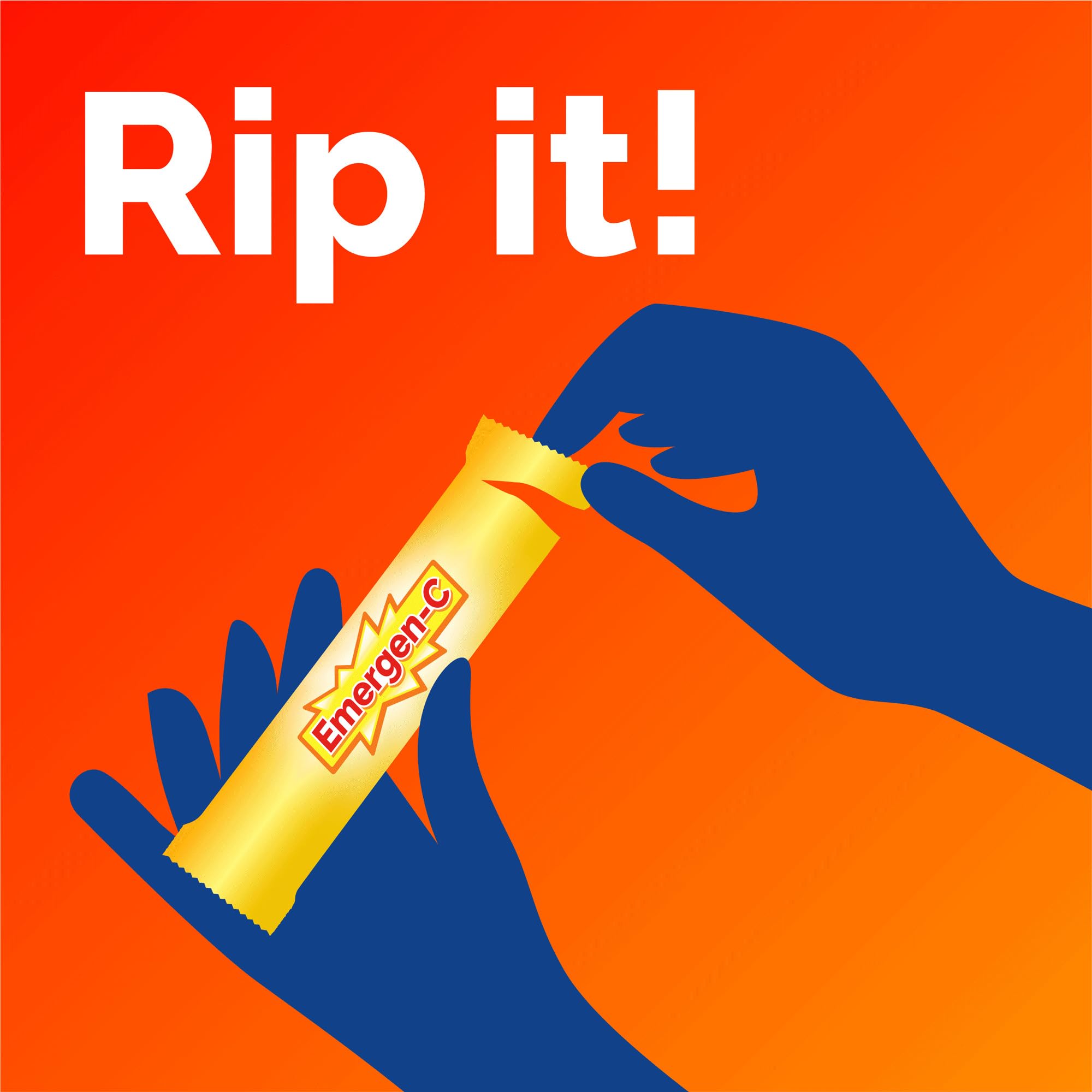 Close view of Emergen-C Kidz nutrition label highlighting vitamins
