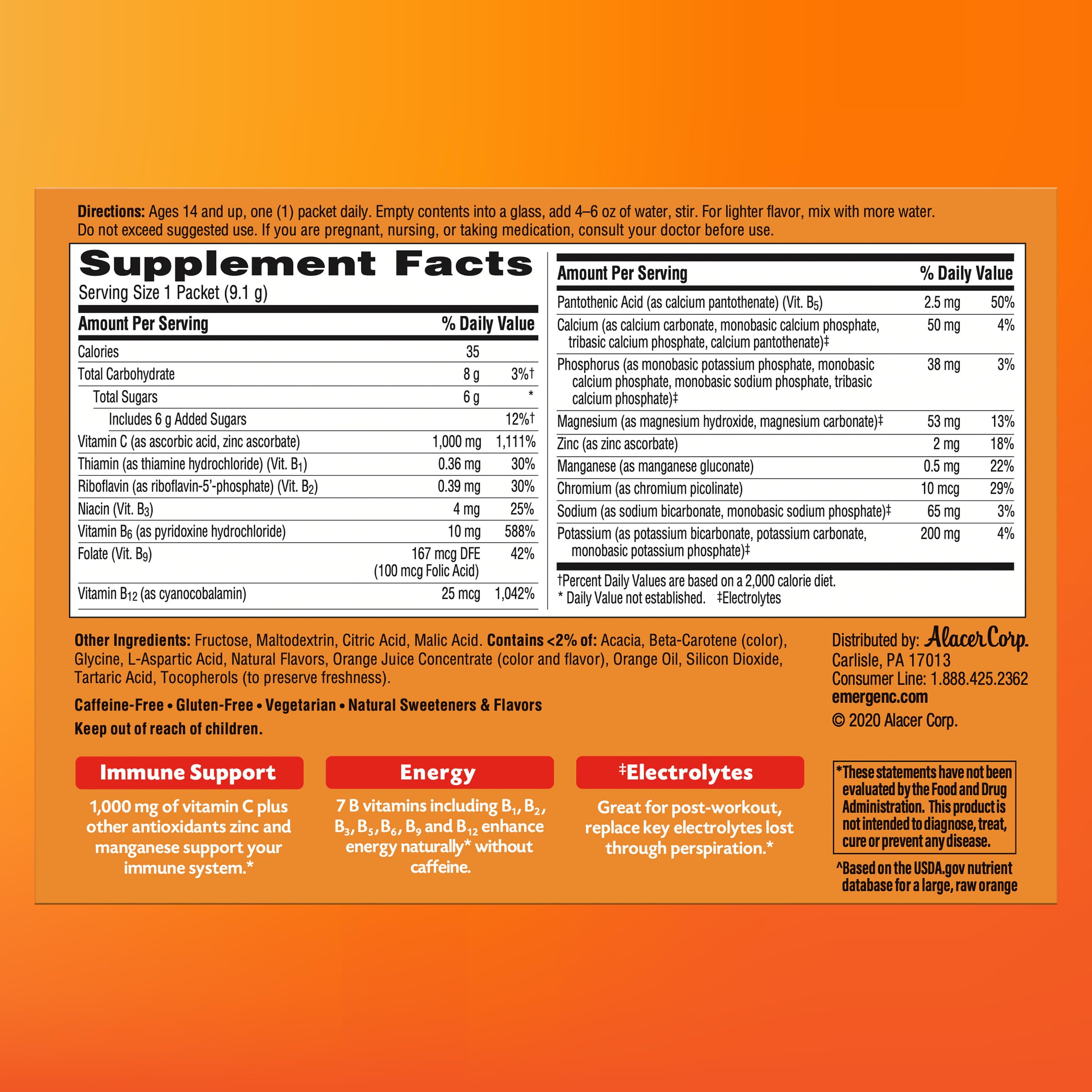 Emergen-C Raspberry mixed in a gym bottle, brand shown for post-workout rehydration