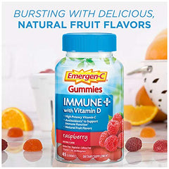 Textured gummy detail from Emergen-C showing chewable surface and easy consumption