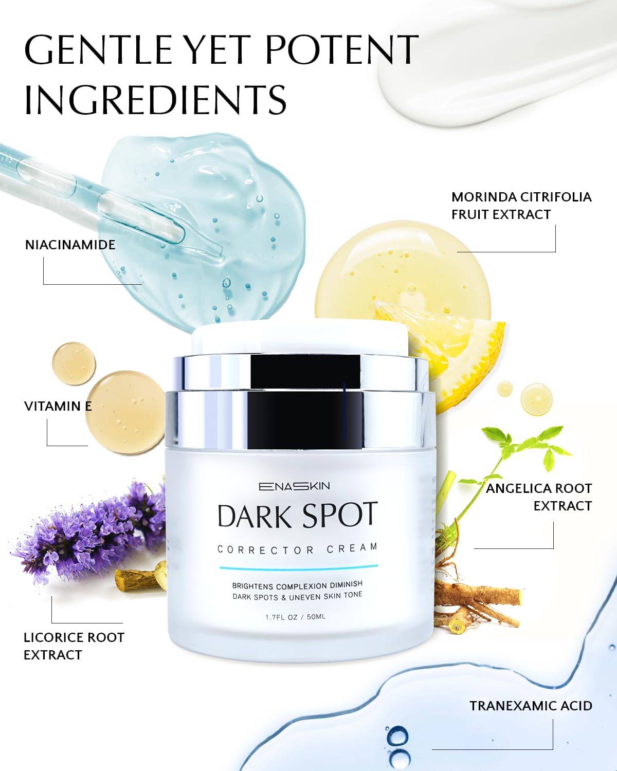 EnaSkin applied to underarm area demonstrating safe body spot treatment