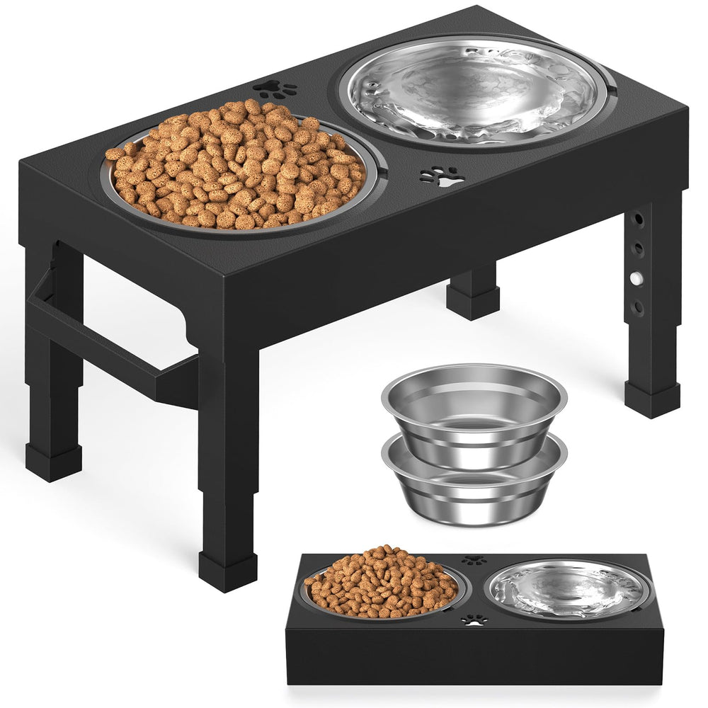 Enayplon front view of raised feeder, neat mealtimes and stable support