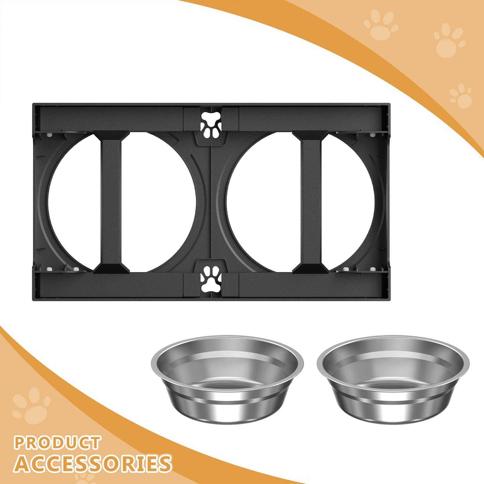 Enayplon feeder in kitchen lifestyle scene, tidy feeding area benefit