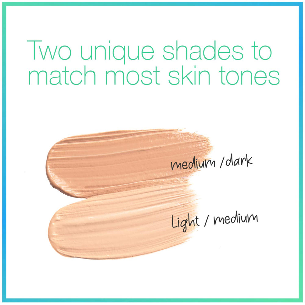 End-zit texture close-up highlighting smooth drying lotion and blendable finish