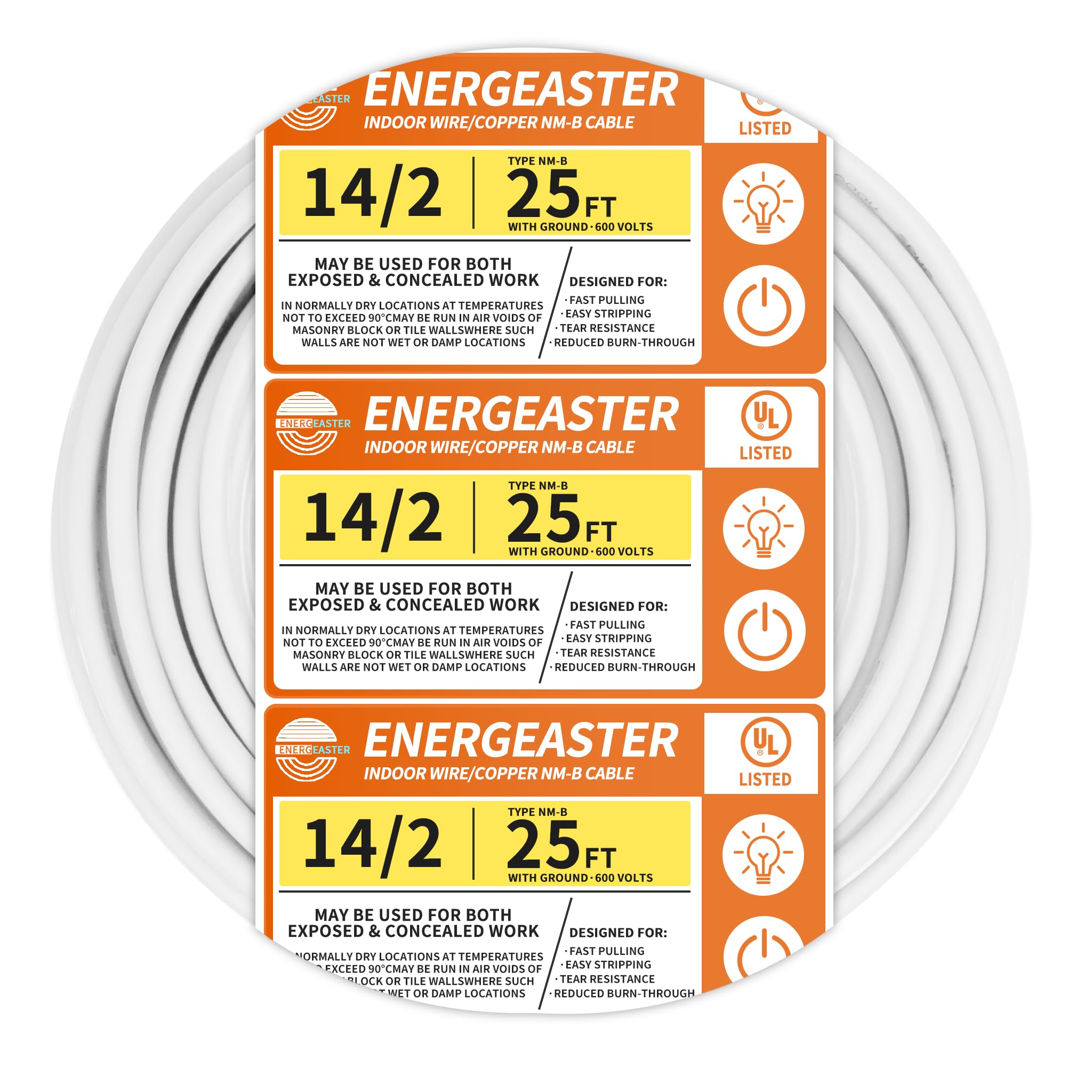 energeaster front coil showing compact 25ft package and easy handling benefit