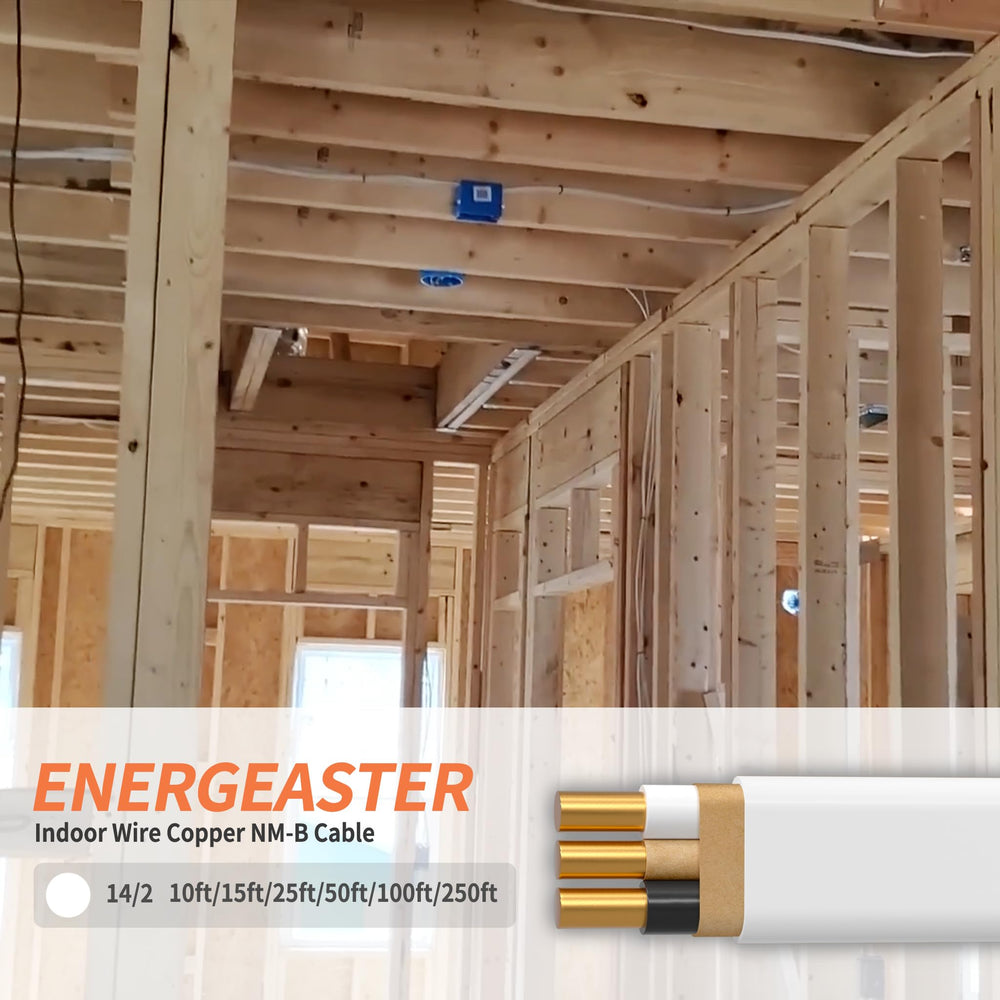 energeaster end cut revealing black white and ground conductors for reliable connections