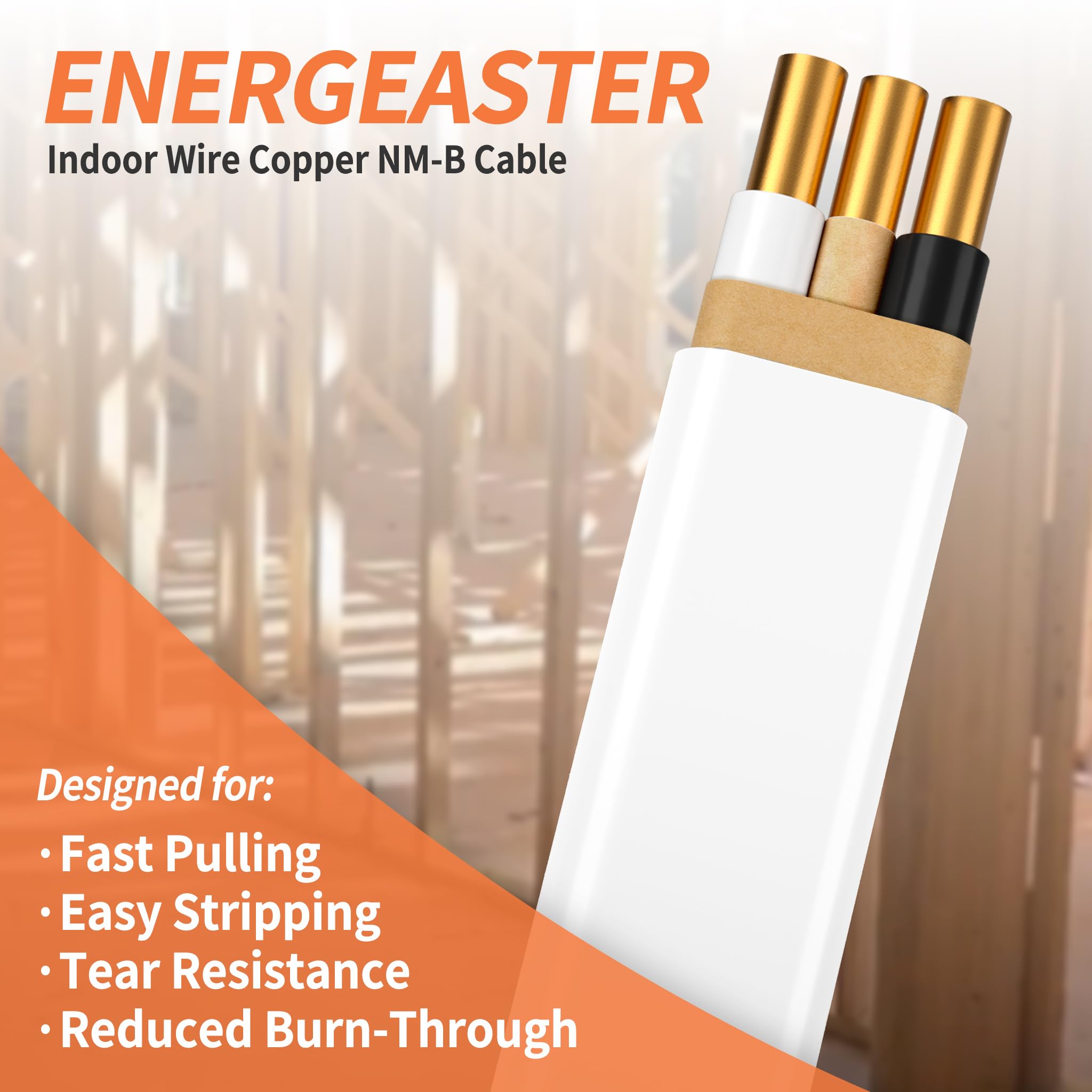 energeaster close-up of white jacket texture for easier pulling and stripping