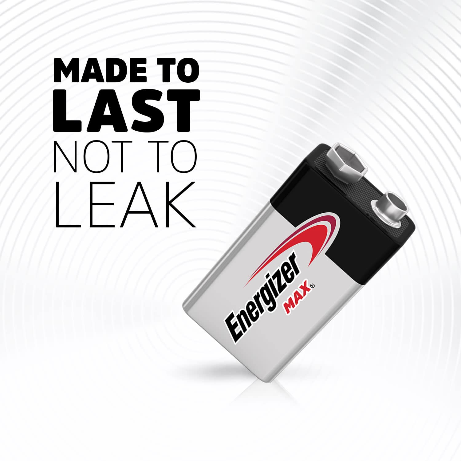 Hand holds Energizer 9V pack showing size and easy storage benefit
