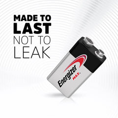 Hand holds Energizer 9V pack showing size and easy storage benefit