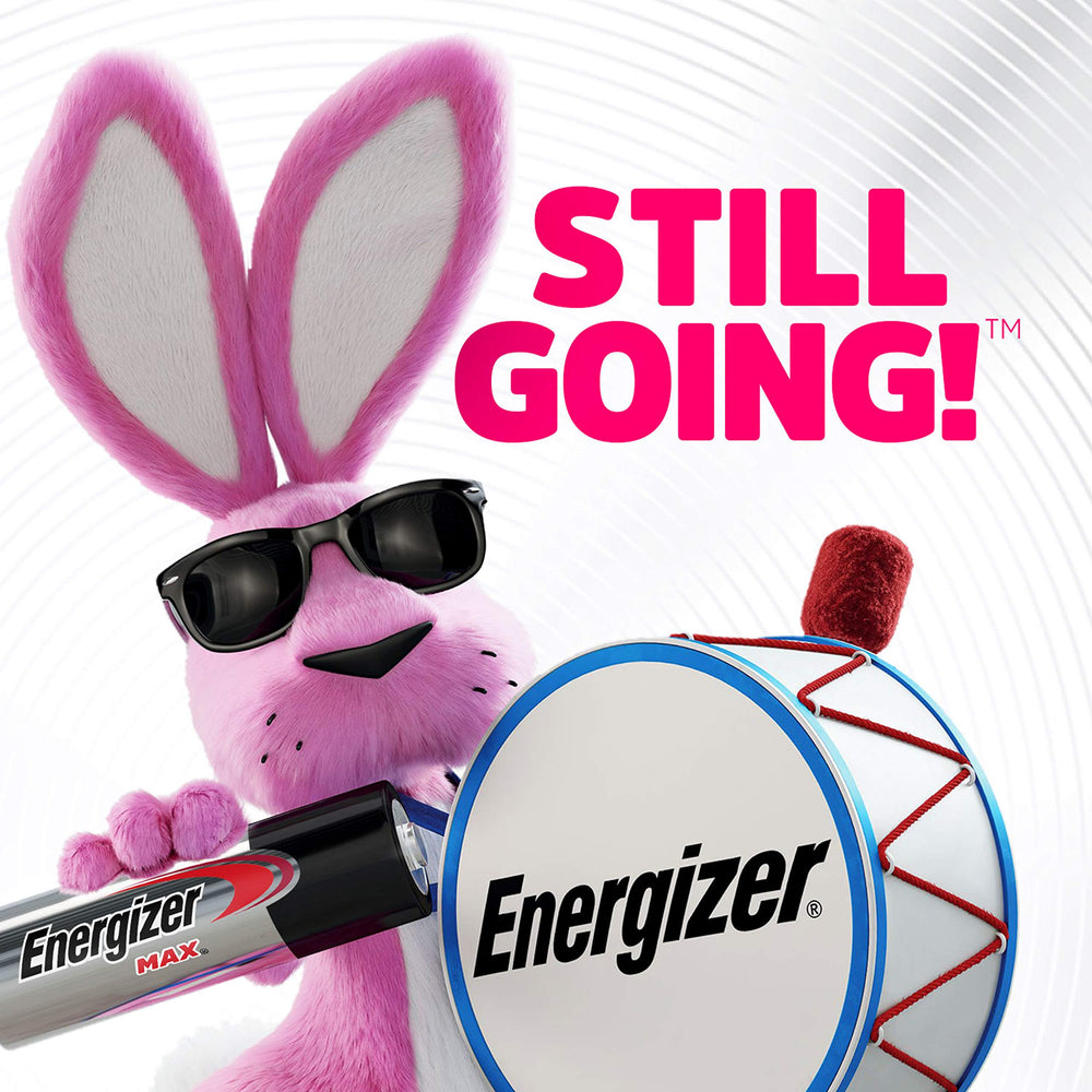 Graphic callout showing Energizer 9V recycled materials for sustainability