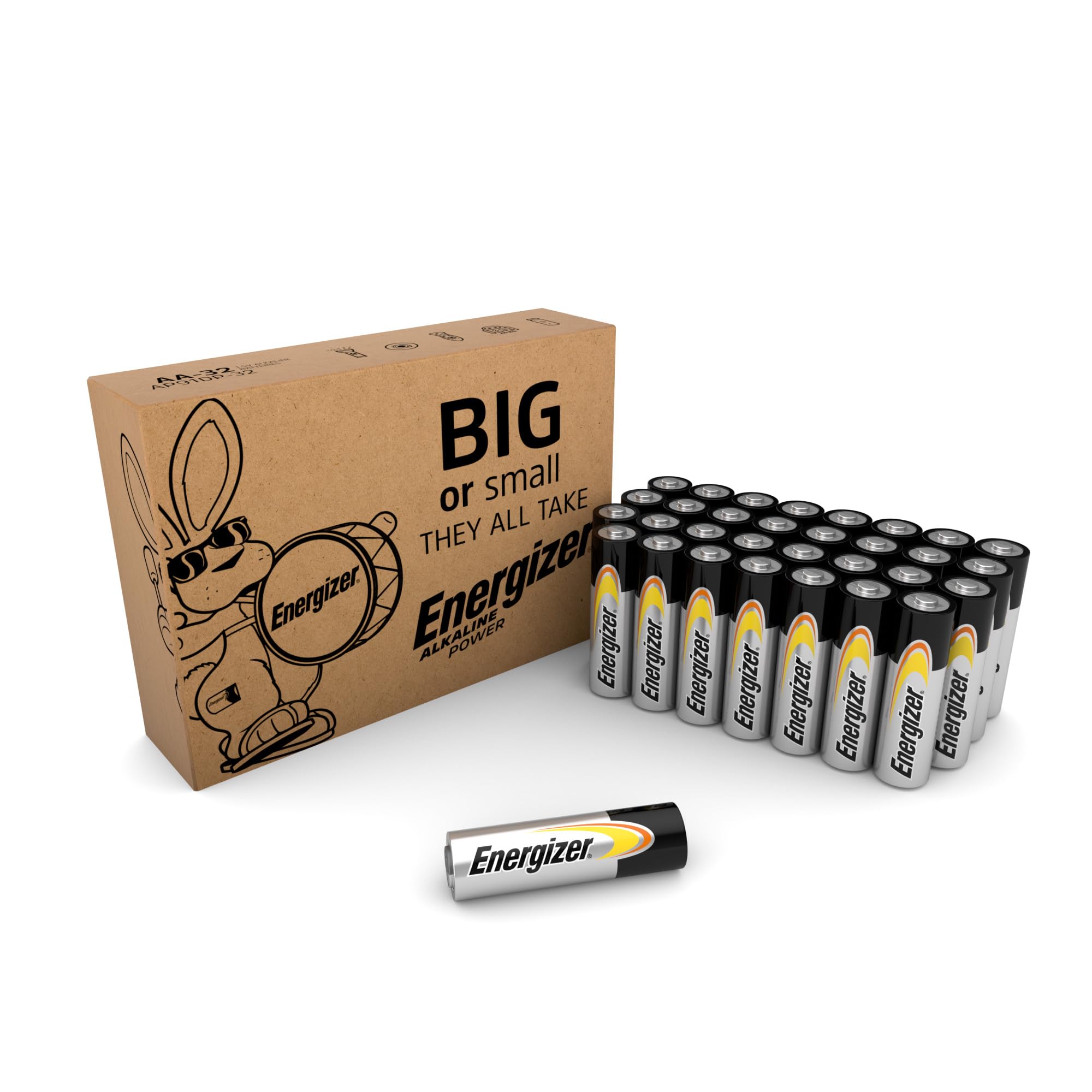 Energizer AA inside emergency kit portraying long shelf-life readiness