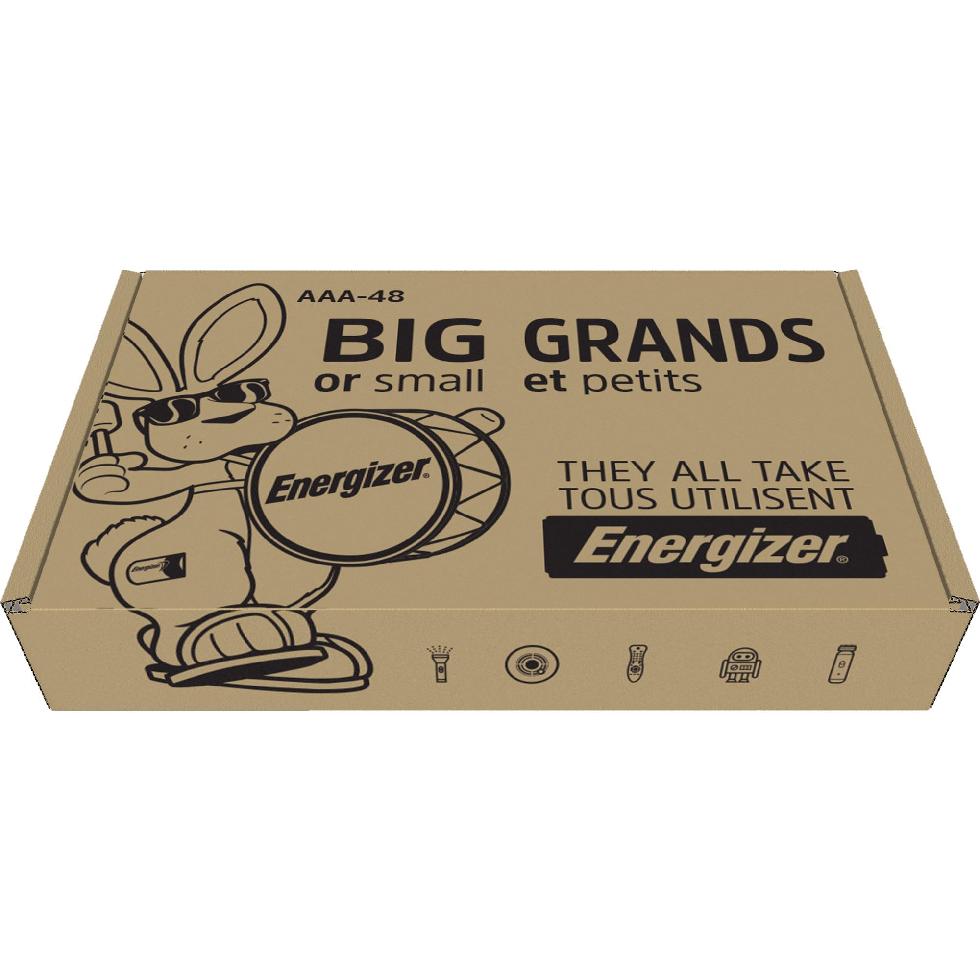 Energizer MAX AAA organized in storage box for long-term readiness