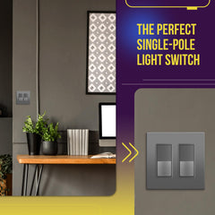 ENERLITES switch paired with decorator wall plate showing compatibility and clean fit