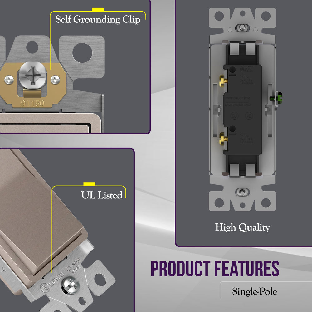 ENERLITES side profile displaying compact dimensions and sturdy construction benefit