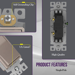 ENERLITES side profile displaying compact dimensions and sturdy construction benefit