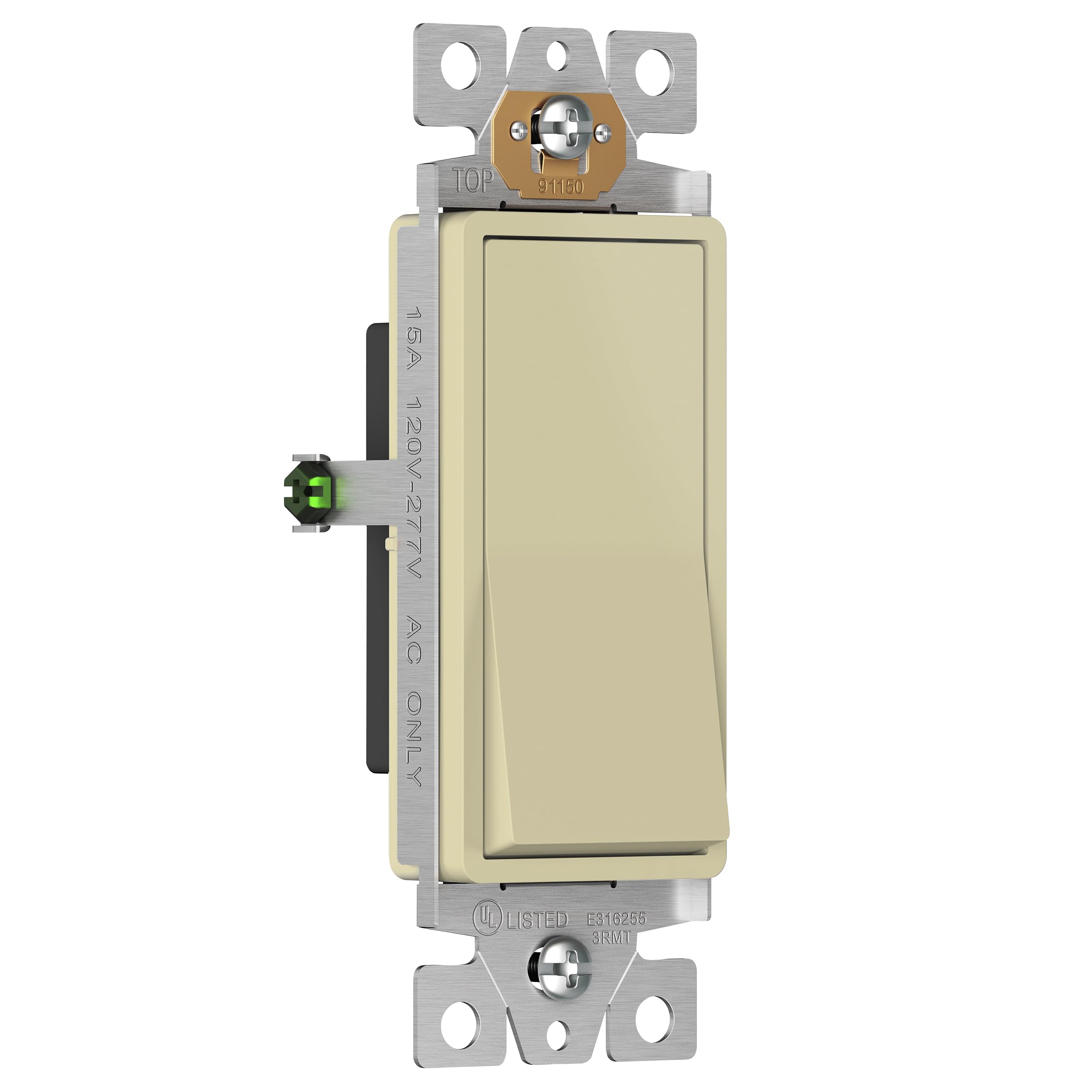 ENERLITES side profile highlighting shallow body that fits standard junction boxes easily