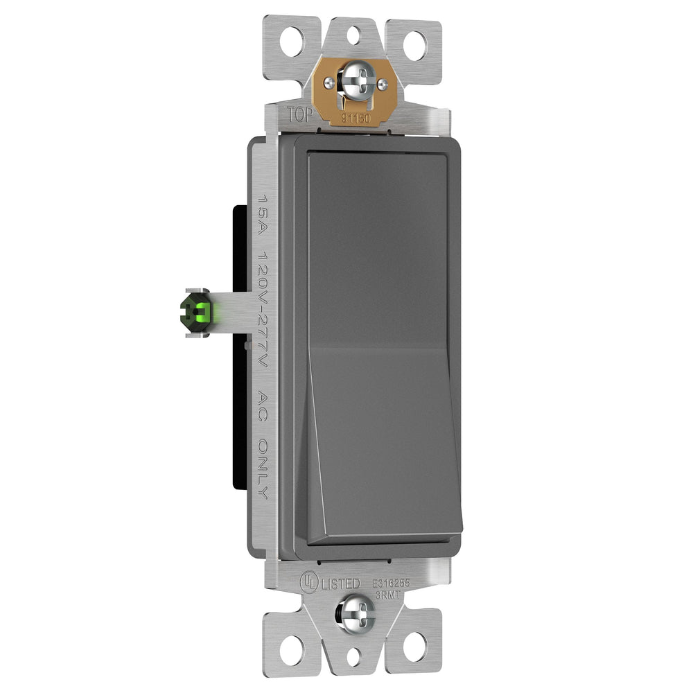 ENERLITES side profile of switch displaying compact depth and durable construction