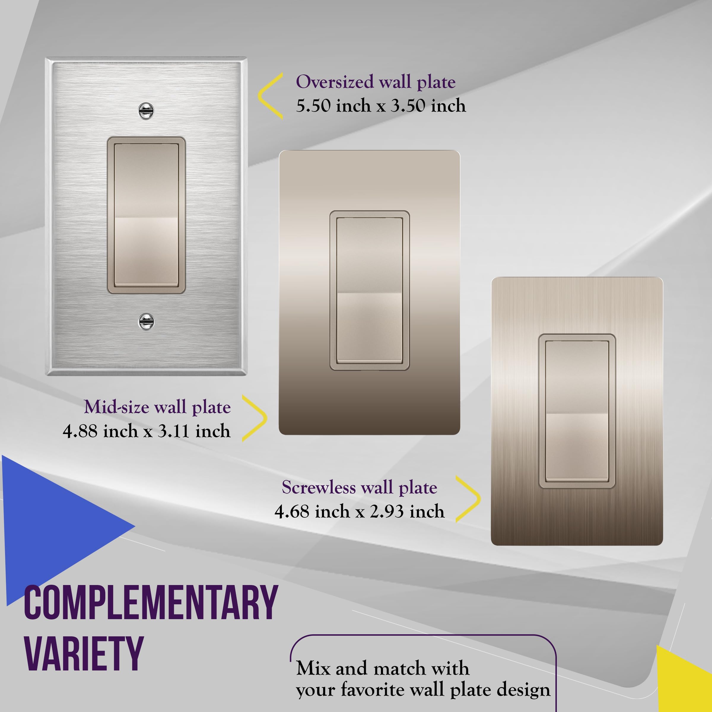 ENERLITES switch installed in a modern living room to enhance decor instantly