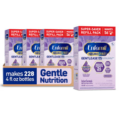 Enfamil front packaging showing gentlease formula benefits and gentle digestion