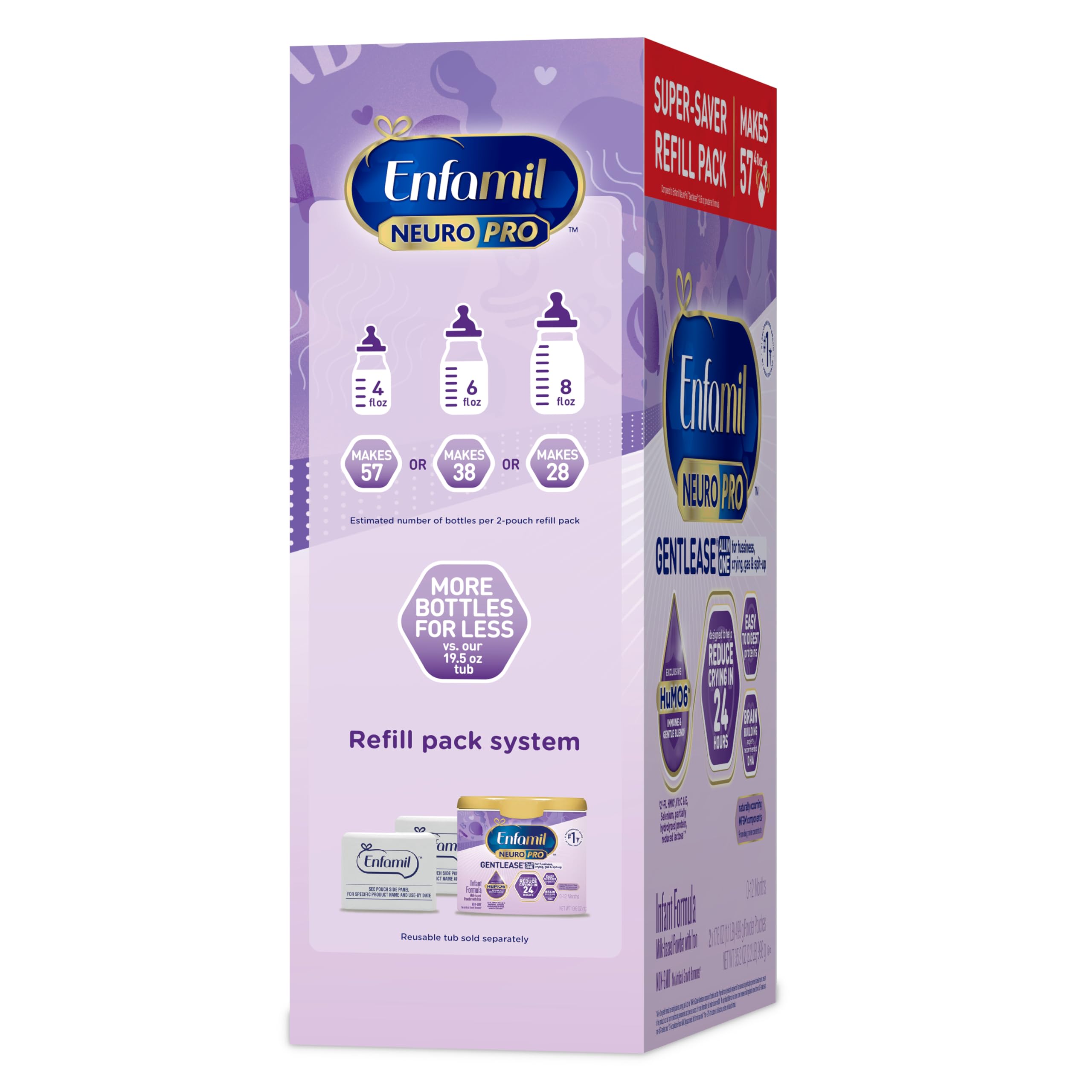 Parent feeding infant with Enfamil in nursery showing calmer feeding moments