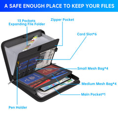 ENGPOW zipper pocket filled with passport and USB drive for secure small-item storage on the go