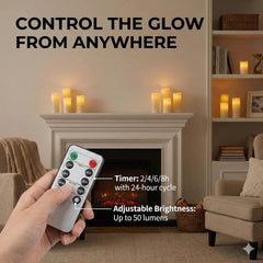 Enido close-up of LED flicker offering realistic warm candlelight