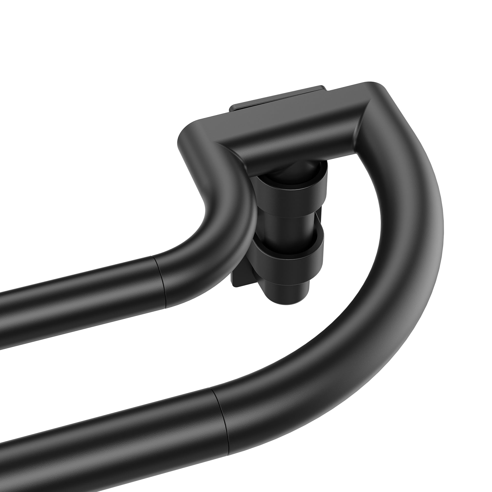 ENJOYBASICS front view of assembled double curtain rod showing clean profile and modern look