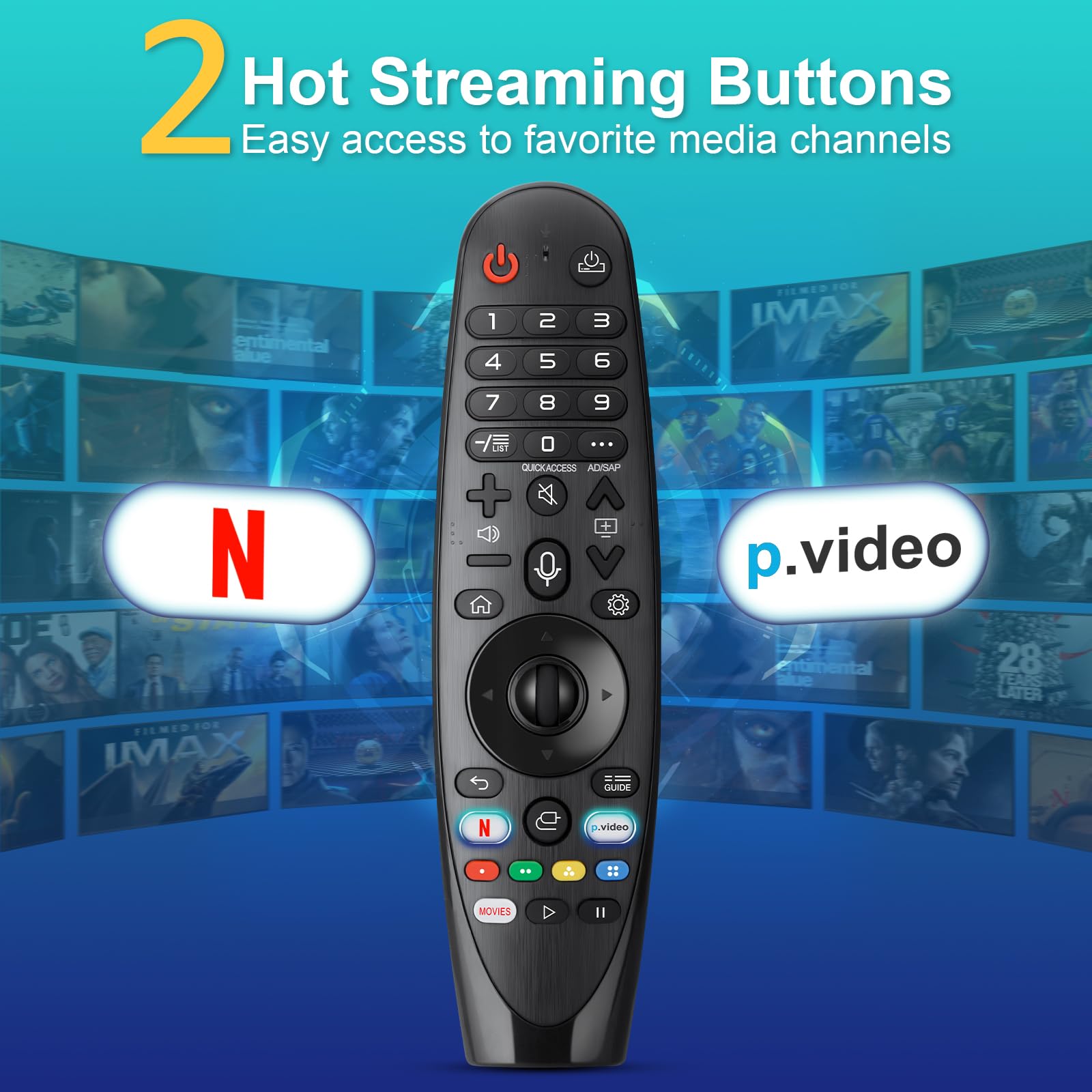 ENJOYLink remote voice command icon illuminated to highlight hands-free search convenience
