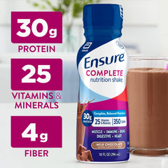 Ensure bottle close-up showing creamy chocolate texture and rich taste benefit