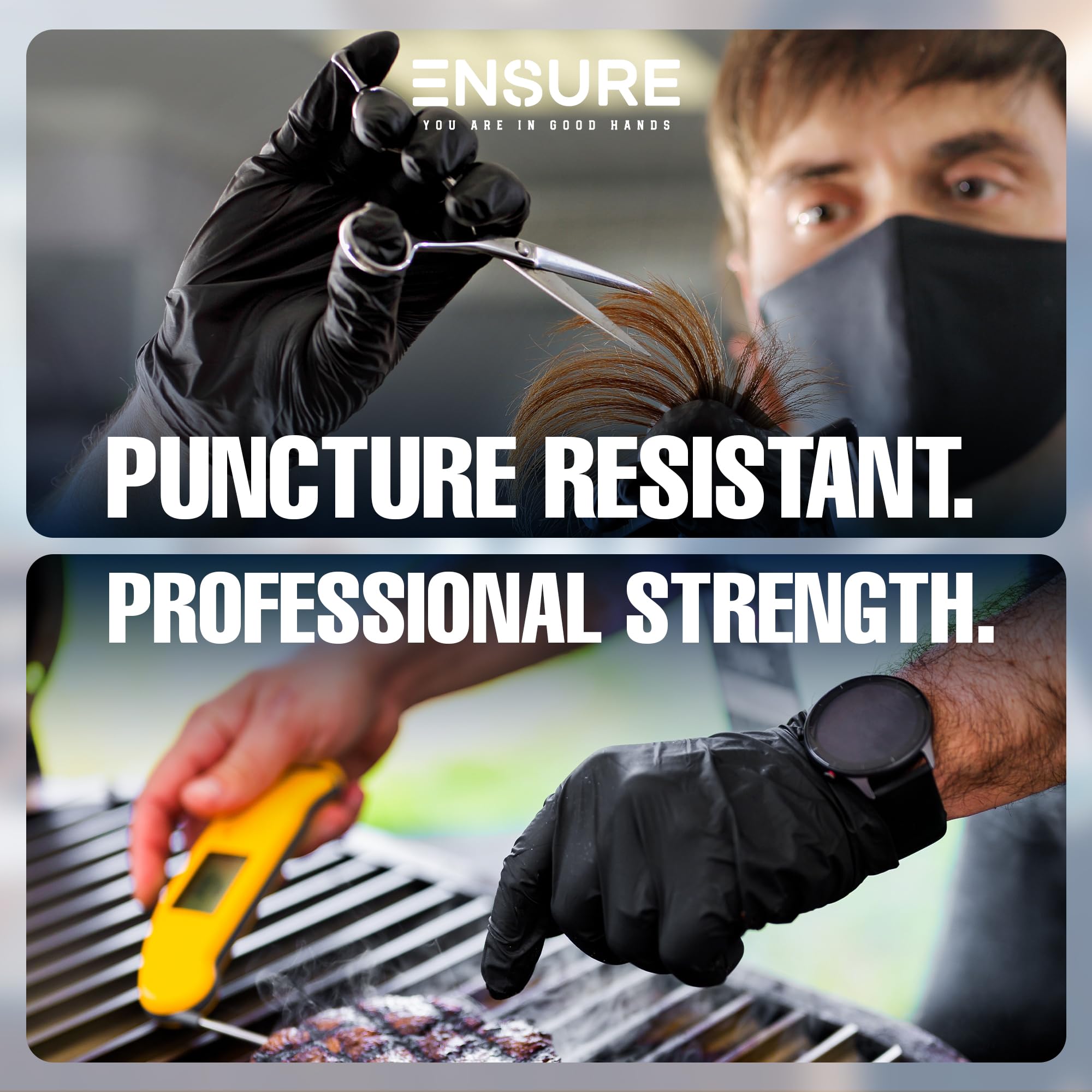 Ensure glove in use during medical procedure showing reliable protection