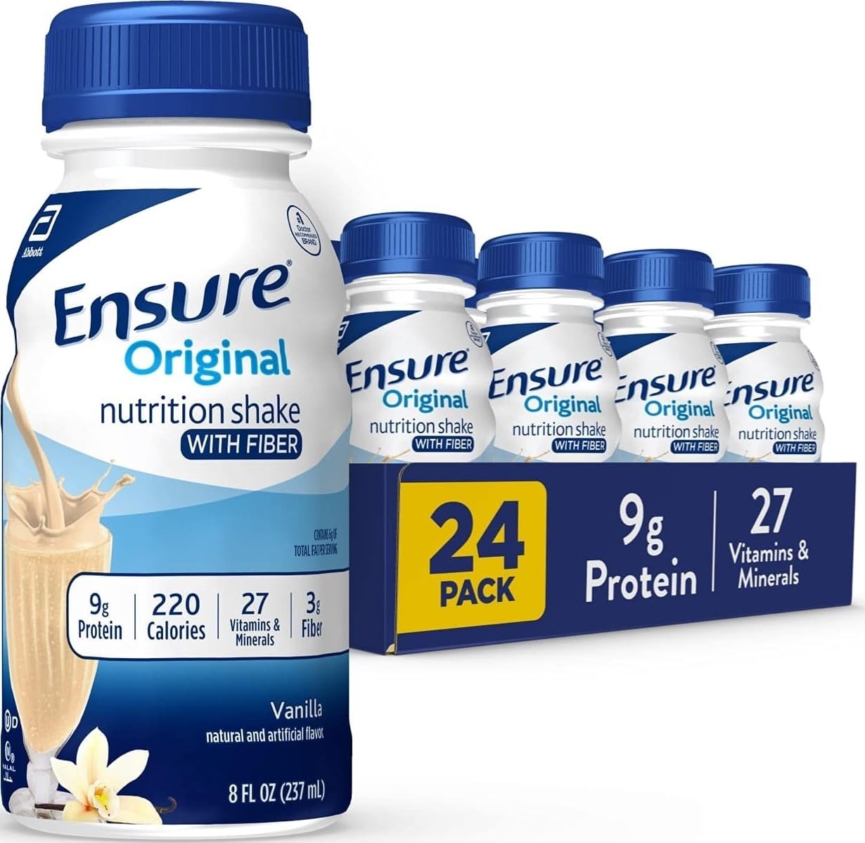 Ensure original vanilla front packaging showing bottle and branding for easy identification