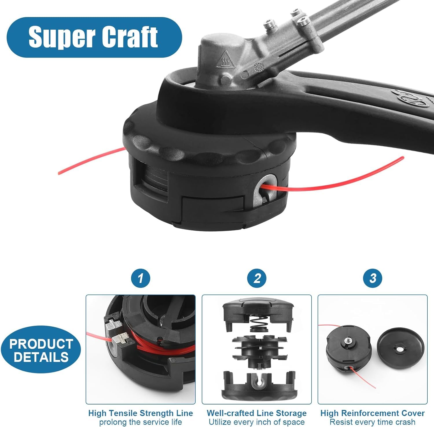 Envanptaz spool loading demonstration showing simple line replacement benefit