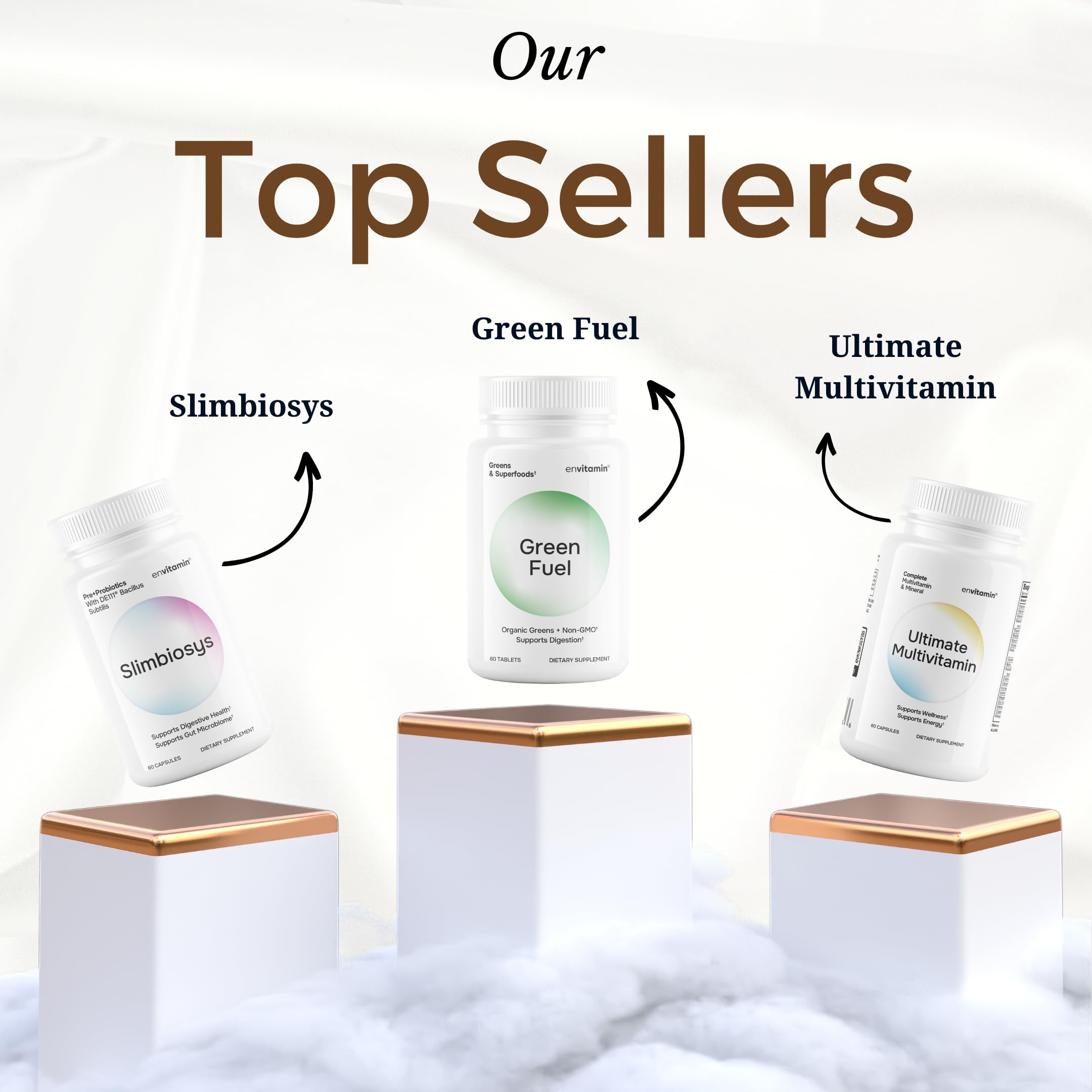 envitamin illustrated fruit and vegetable blend showcasing diverse plant extracts and phytonutrients