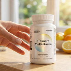 envitamin close-up of a single gel capsule showing smooth texture for easier swallowing
