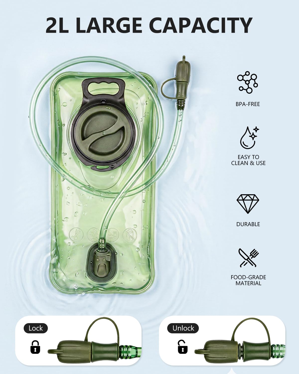 Envyvip drinking hose and bite valve for hands-free hydration