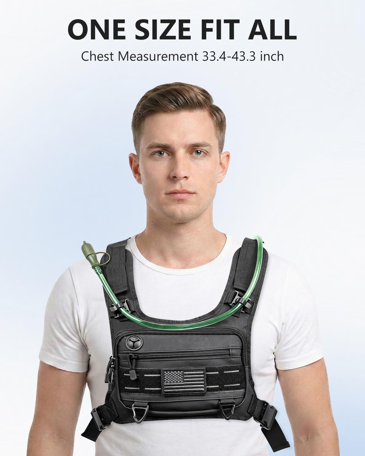 Envyvip shoulder strap and buckle detail for adjustable no-bounce fit