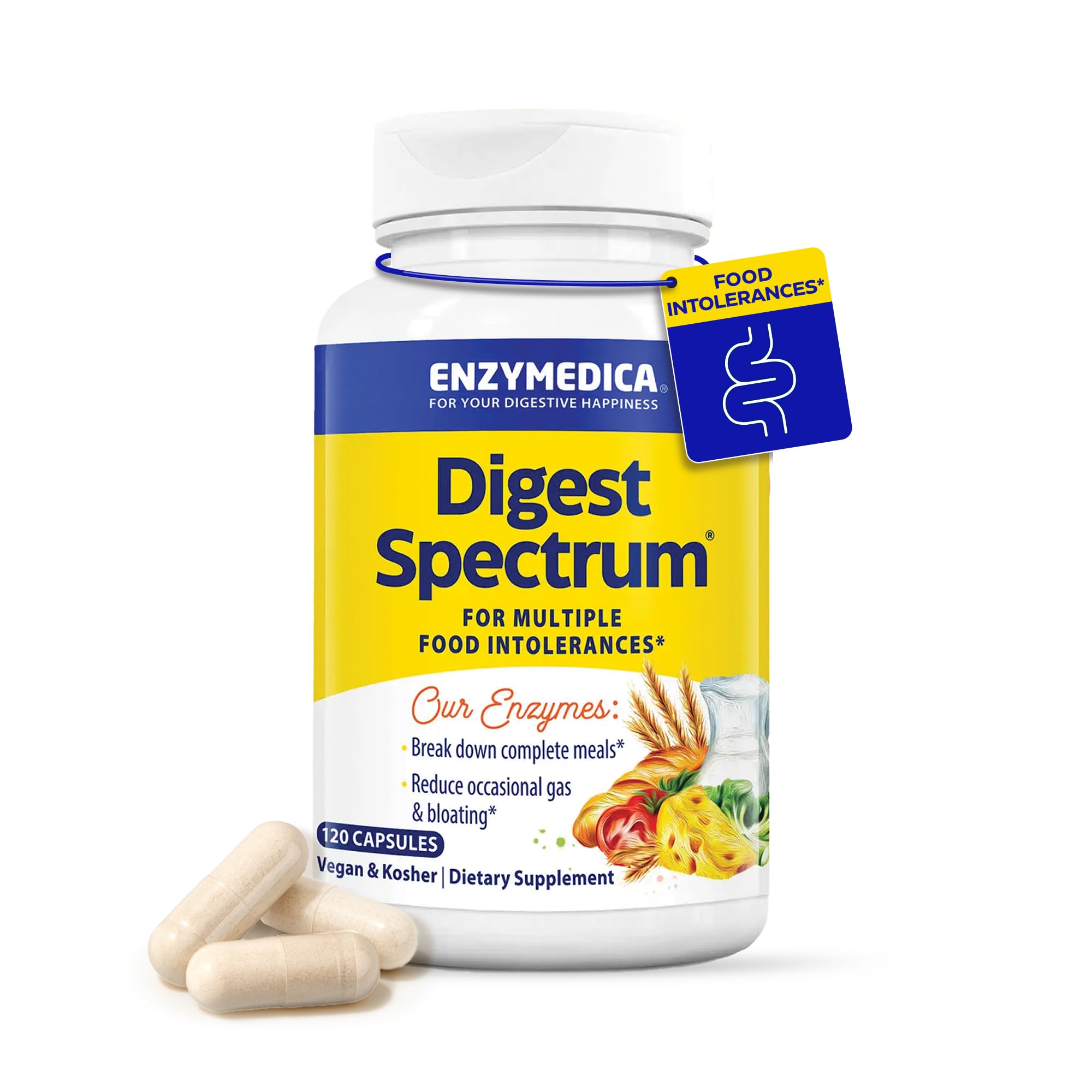 Enzymedica Digest Spectrum front label showing product name and benefits for quick identification