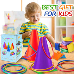 Eocolz cones close-up displaying soft plastic cones for safe play