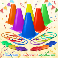 Eocolz colorful rings detail highlighting easy-grip rings for accurate tosses