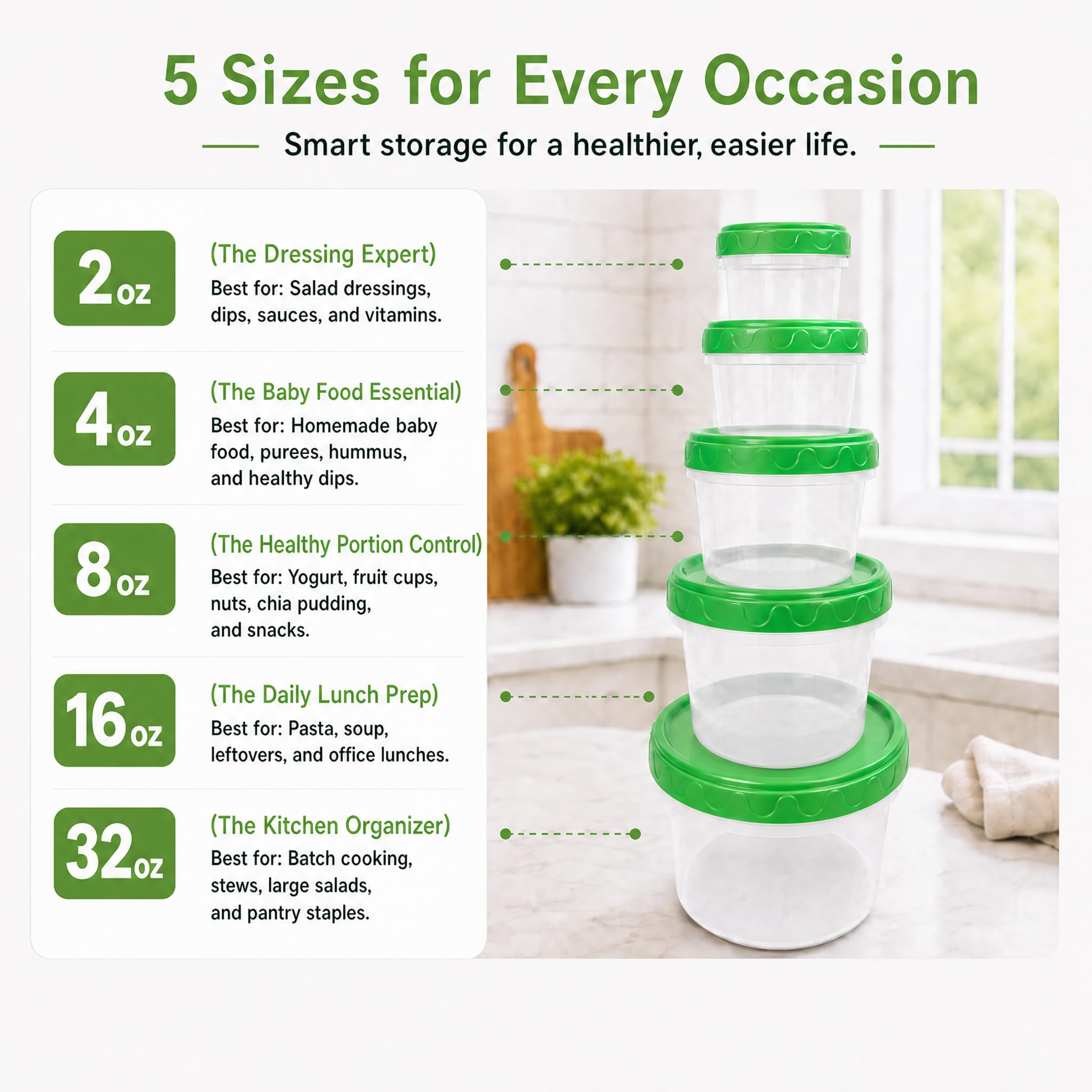 EONJOE stacked containers inside fridge maximising space and visibility