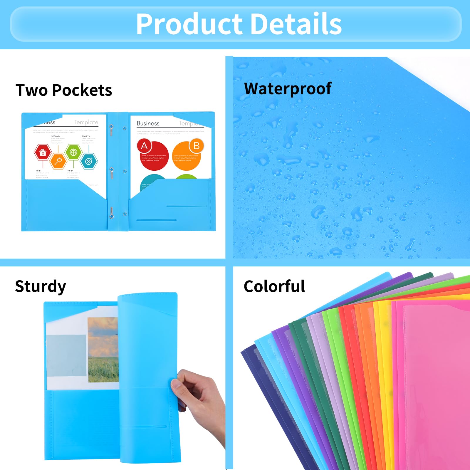 EOOUT spread of ten bright colors for fast visual organization and sorting