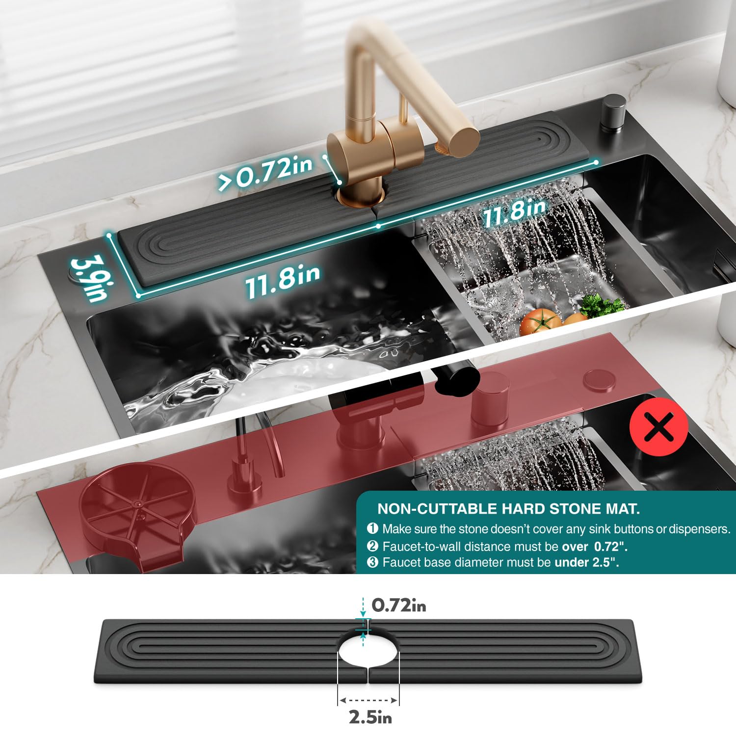 eormoe size comparison with ruler illustrating 23.6 inch length and proper fit