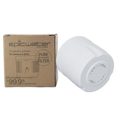 Epic Water Filters front view of replacement cartridge showing compact design and easy swap benefit