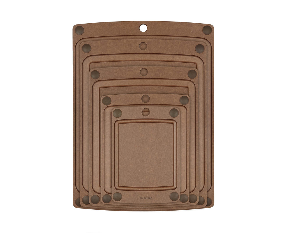 Epicurean non-slip silicone feet detail keeping the board stable and safe