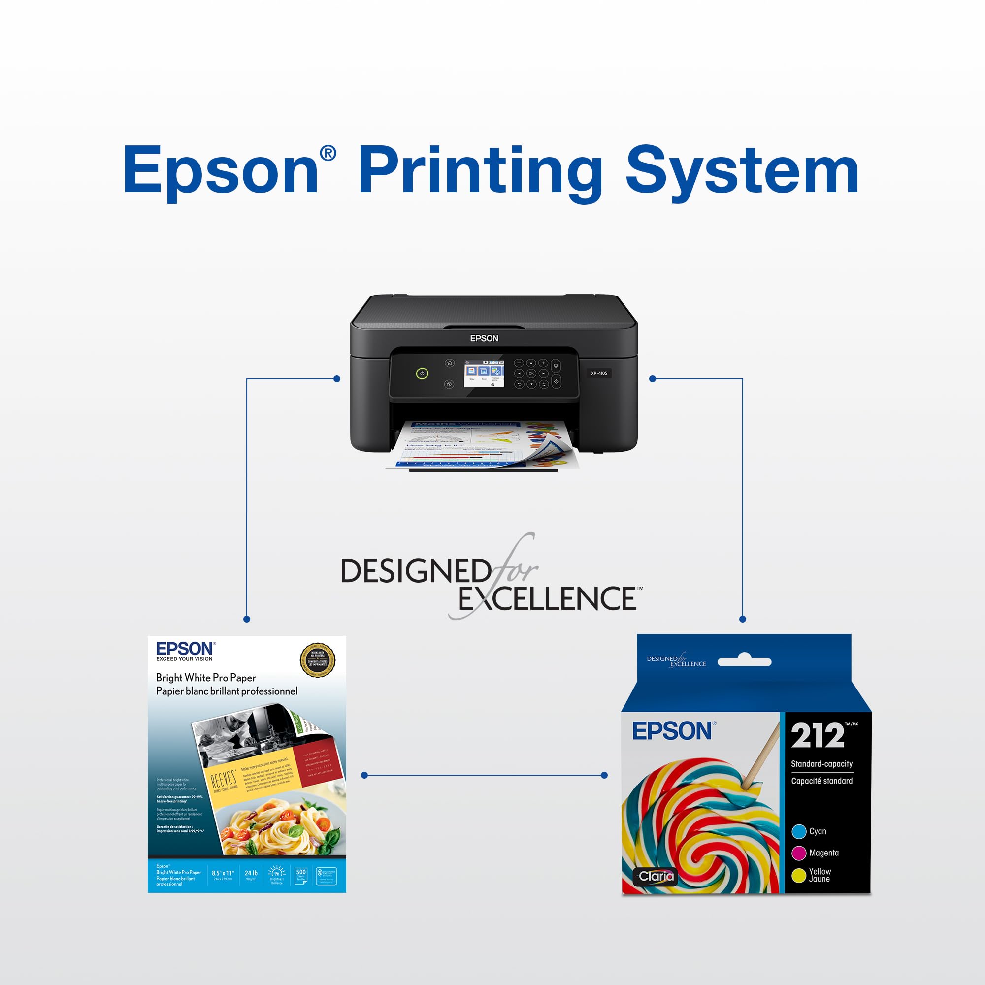 Epson 212 cartridge on a home office desk showing dependable printing