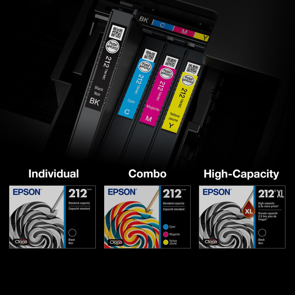 Epson print sample with photos and documents showing vibrant results