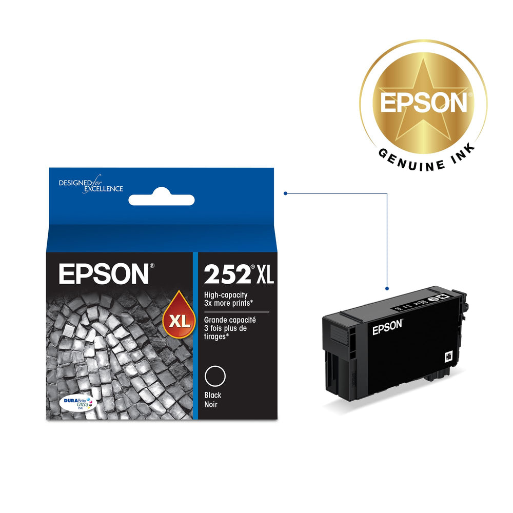 Epson cartridge close-up of nozzle and chip for reliable installation