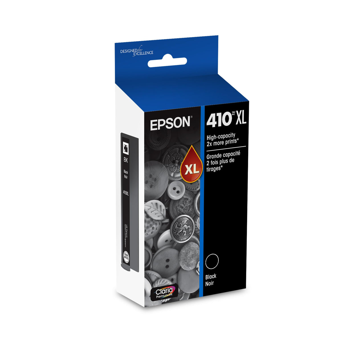 Epson 410 front packaging showing cartridge and compatibility details for confident purchase