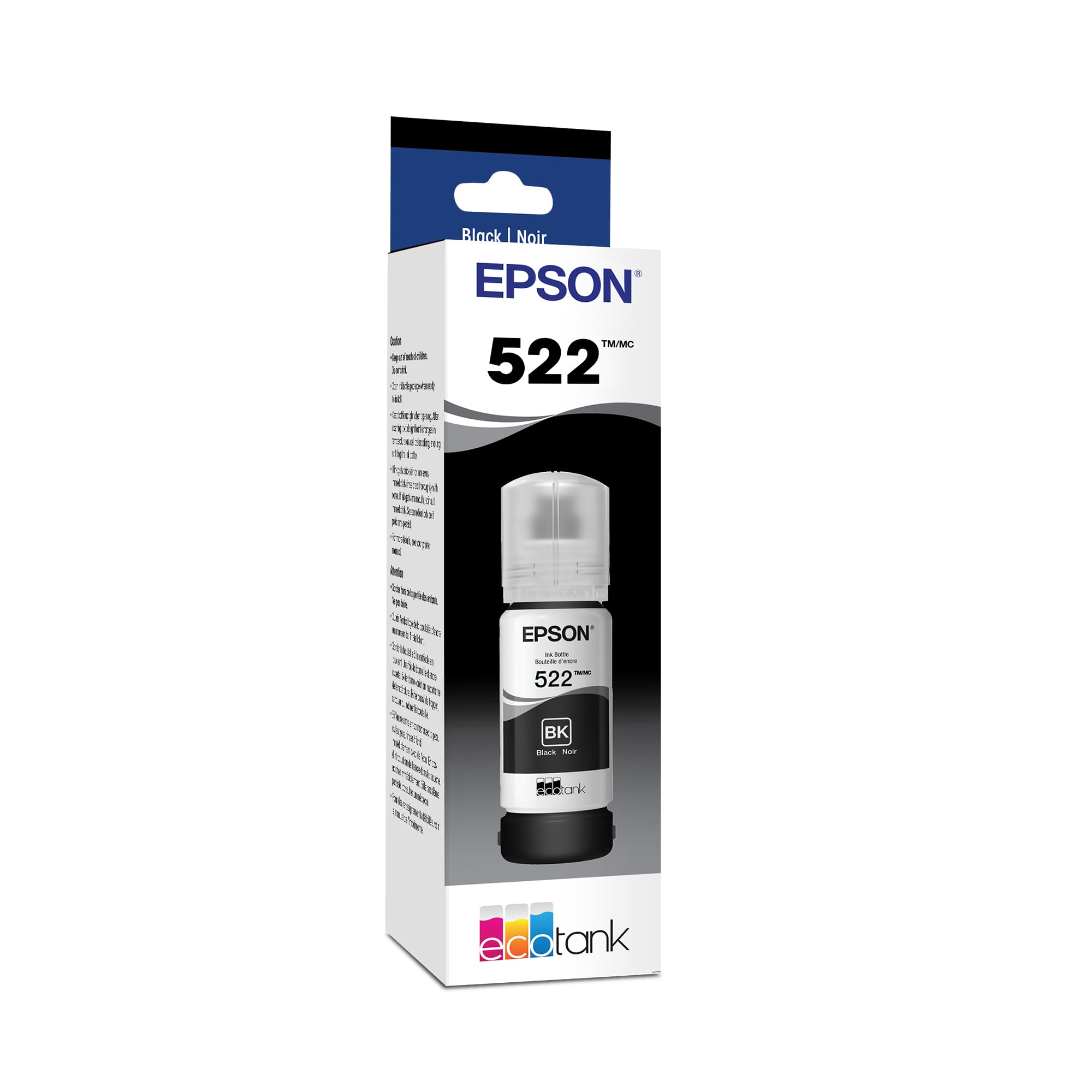 Epson 522 front label showing product name and compatibility for easy identification